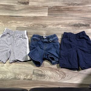 Place Kids' Shorts Trio - Gray, Denim, Navy